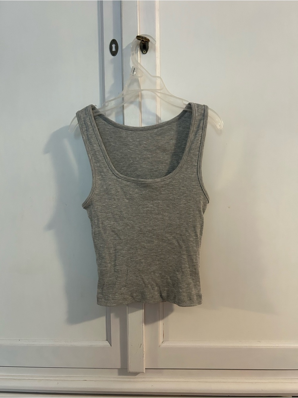 Classic Grey Scoop Neck Tank Top - Women's
